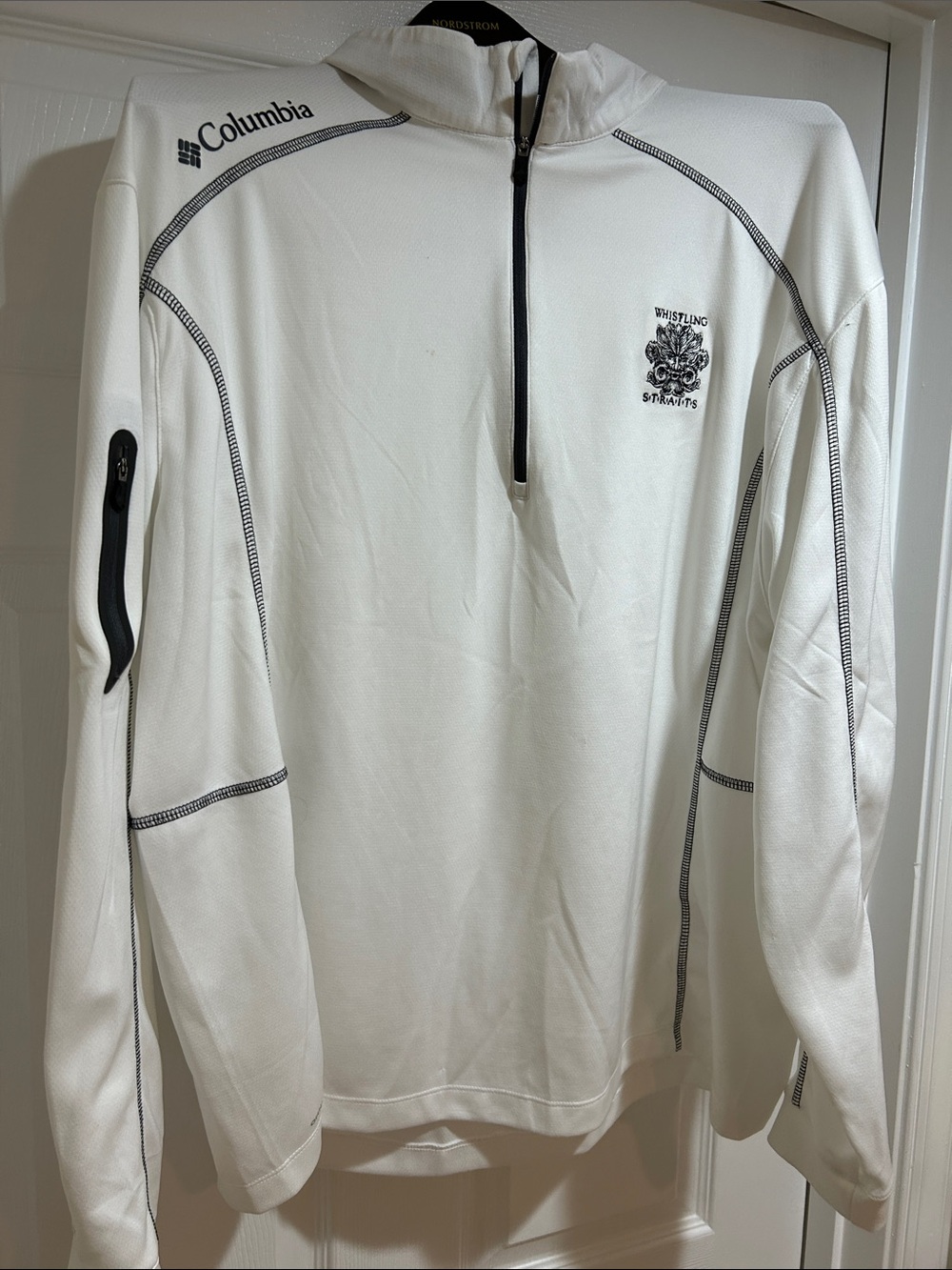 Whistling Straits Columbia White 1/4 Zip